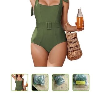 Army green one piece